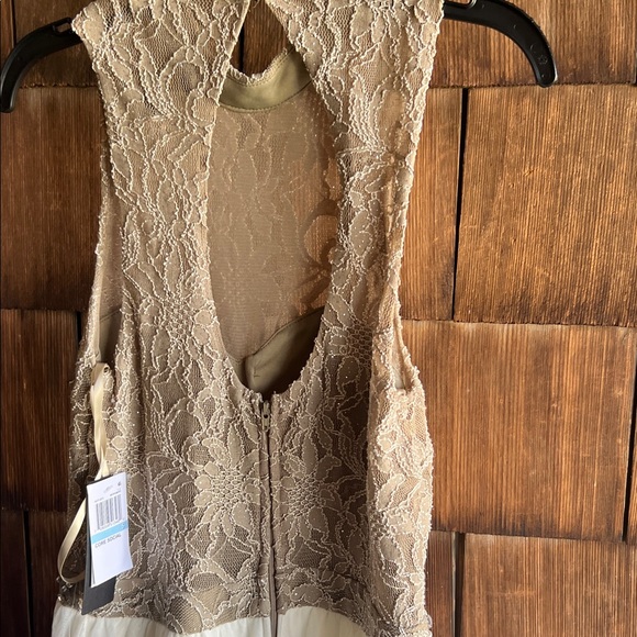 City Studio Lace and Tulle Ruffle Hem Fancy  Dress - Tan and Cream::NWT - Picture 7 of 10